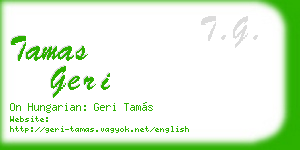 tamas geri business card